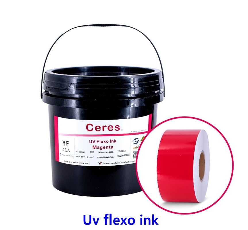 Etiket baskı için UV Flexo Mürekkep CMYK ve Panton Renkleri