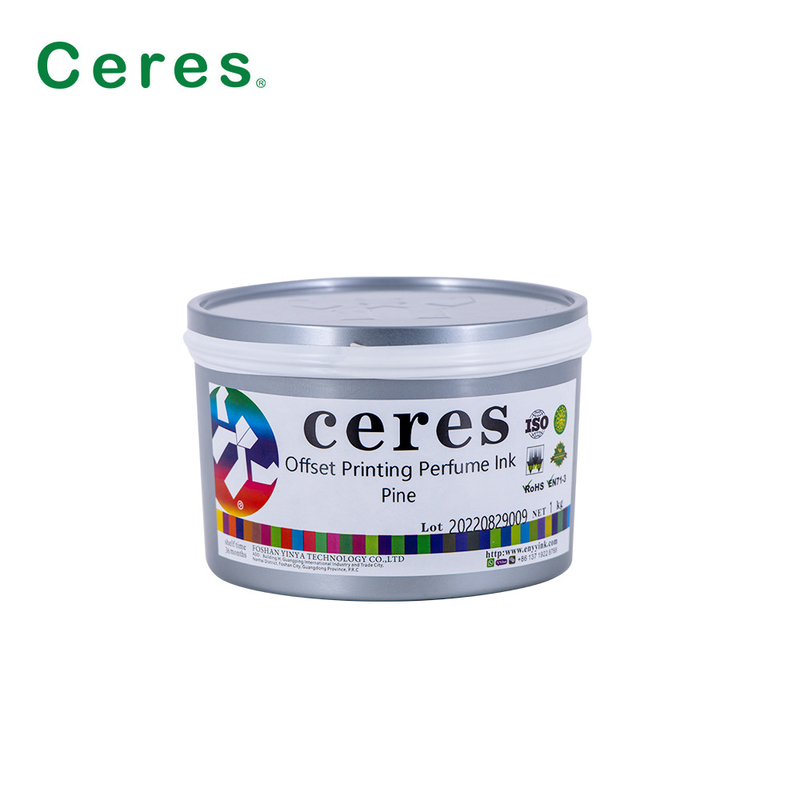 Ceres Offset Baskı Parfüm Mürekkep Çam Tadı Şeffaf Renk