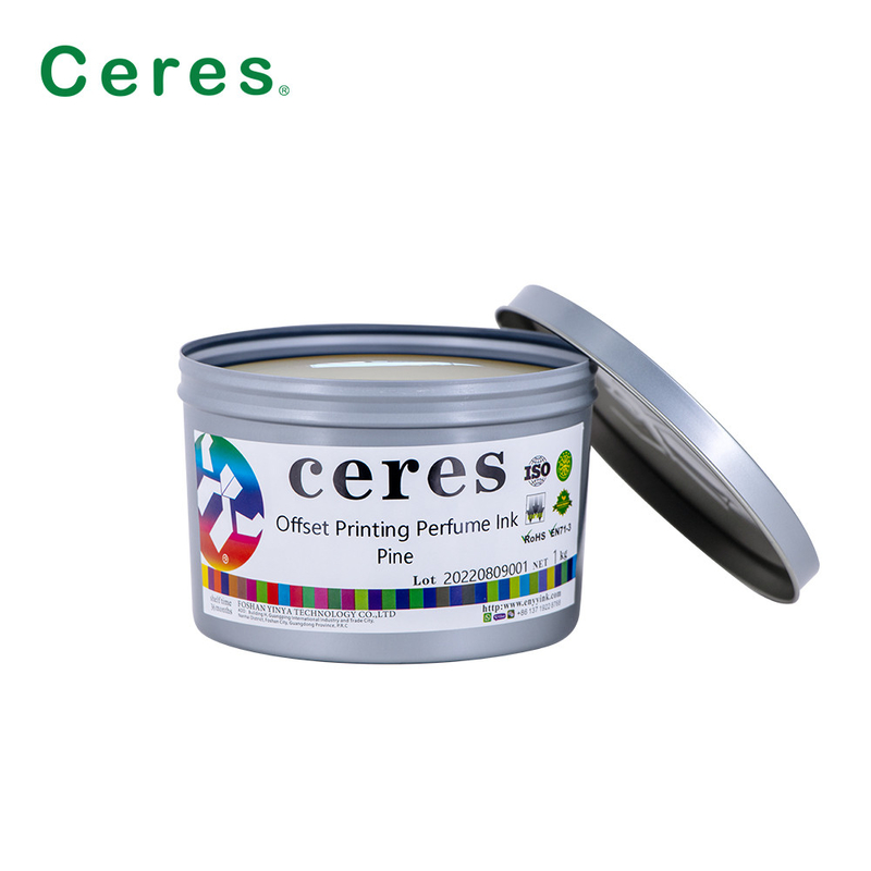 Ceres Offset Baskı Parfüm Mürekkep Çam Tadı Şeffaf Renk