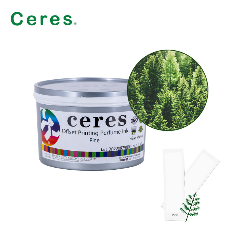 Ceres Offset Baskı Parfüm Mürekkep Çam Tadı Şeffaf Renk