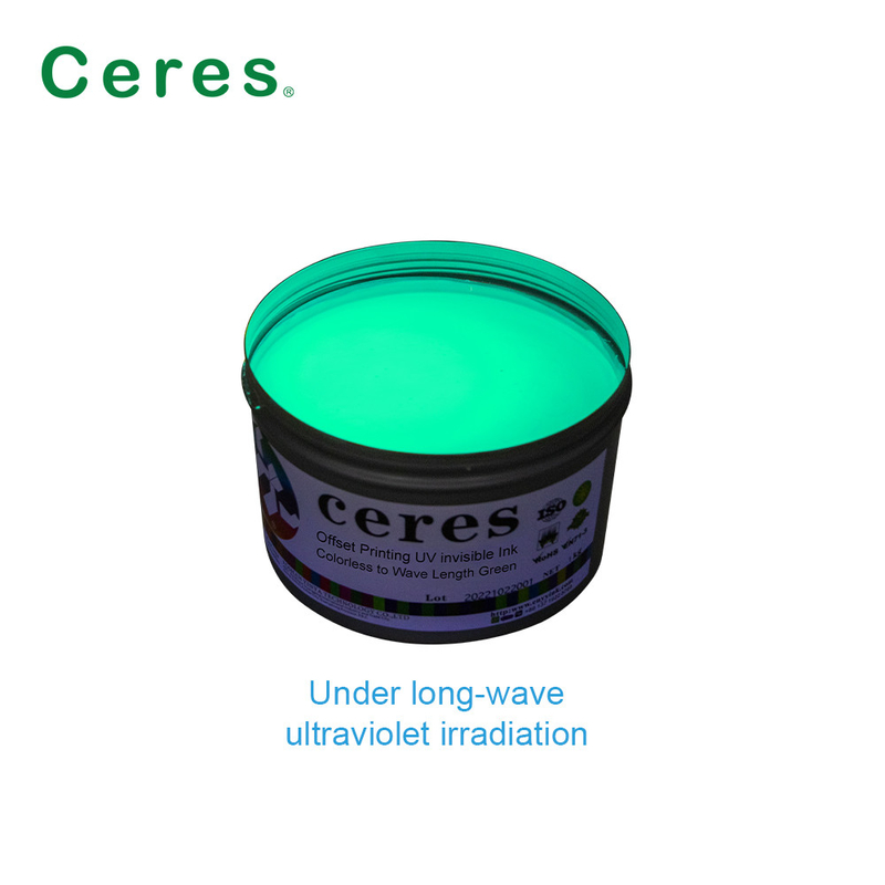 800nm Ceres UV Görünmez Mürekkep Renksiz Yeşile Normal Kuru