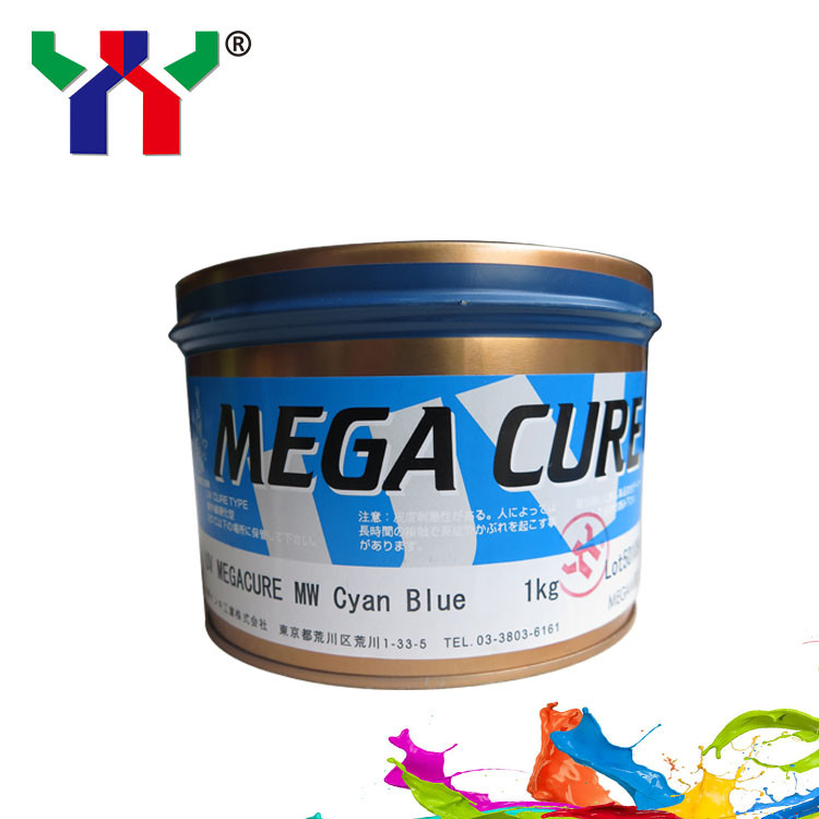 Megami Mega Cure UV Offset Mürekkep CMYK Plastik Baskı için Hızlı Kurutma Mürekkep