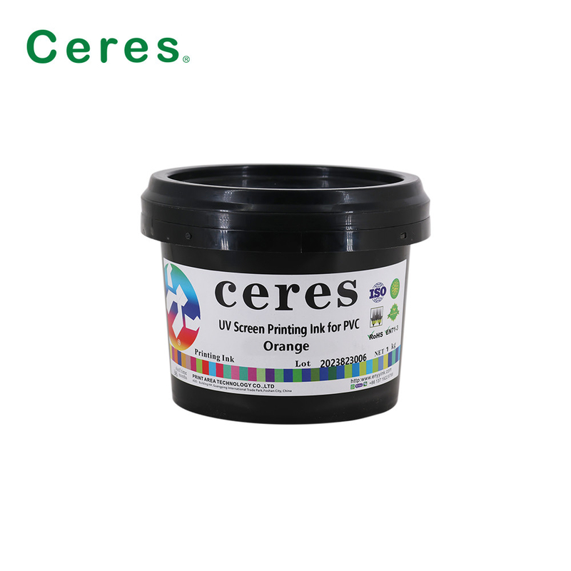 Su Direnci UV Ekran Baskı Mürekkebi PE Şişesi Finliği 2-3um CMYK Panton Rengi