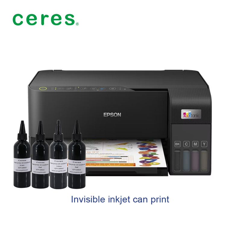 UV Görünmez Mürekkep İçin CMYK Renkli Mürekkep Atıcısı