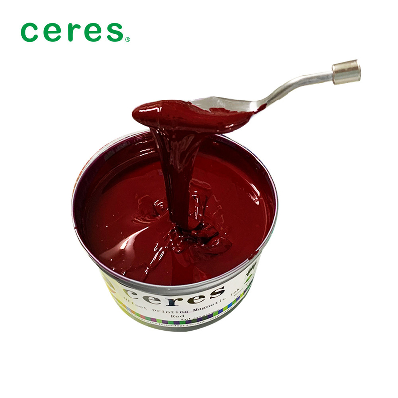 Ofset Manyetik Baskı Mürekkebi Kırmızı Renk 1Kg / Normal Kuru kutu