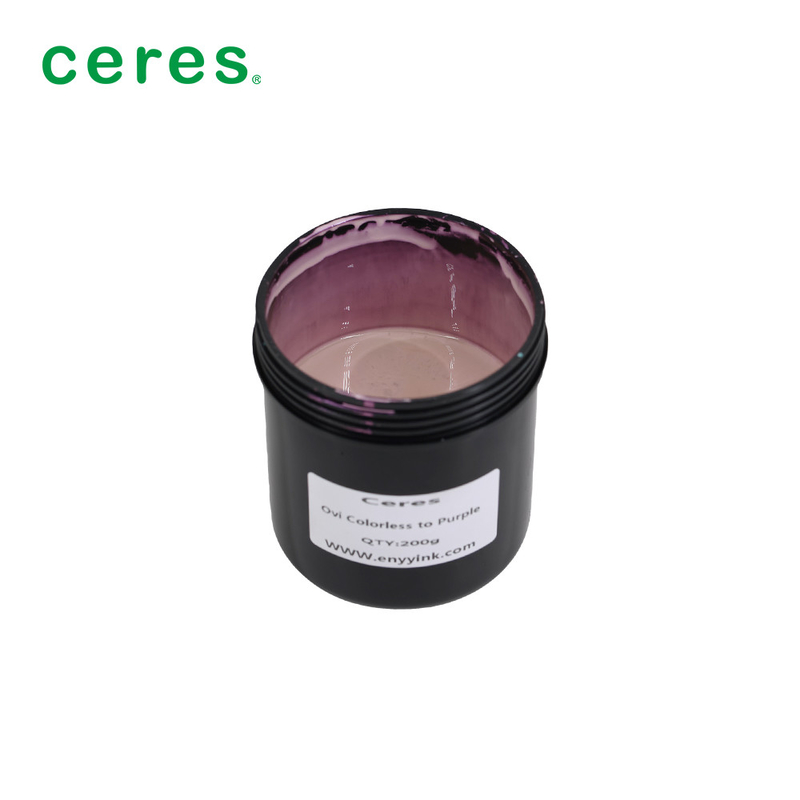 Ekran baskı Magnetik Optik Değişken Mürekkep Renksiz Mor