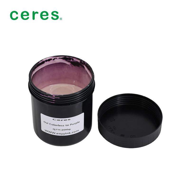 Ekran baskı Magnetik Optik Değişken Mürekkep Renksiz Mor