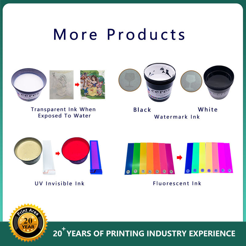 UV Görünmez Güvenlik Mürekkebi Ekran Baskısı için Renksizden Turuncuya