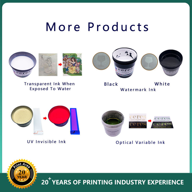 Offset baskı için UV Görünmez Mürekkep Renksiz Çim Yeşil
