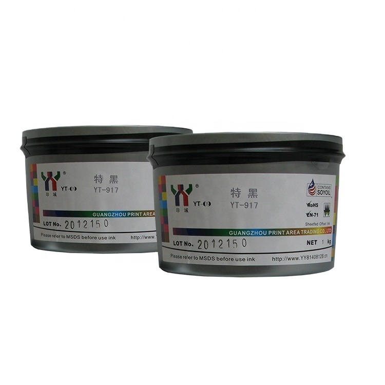 Yüksek Parlaklıklı Karbon Siyah Özel Siyah UV Offset Baskı Mürekkebi Paket ve Dergi Baskı için