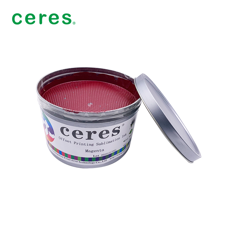 180-220 derece transfer sıcaklığı ve küçük renk farkı için 70-110 gramlık kağıt ağırlığı ile ofset baskı için Magenta Sublimasyon Mürekkebi