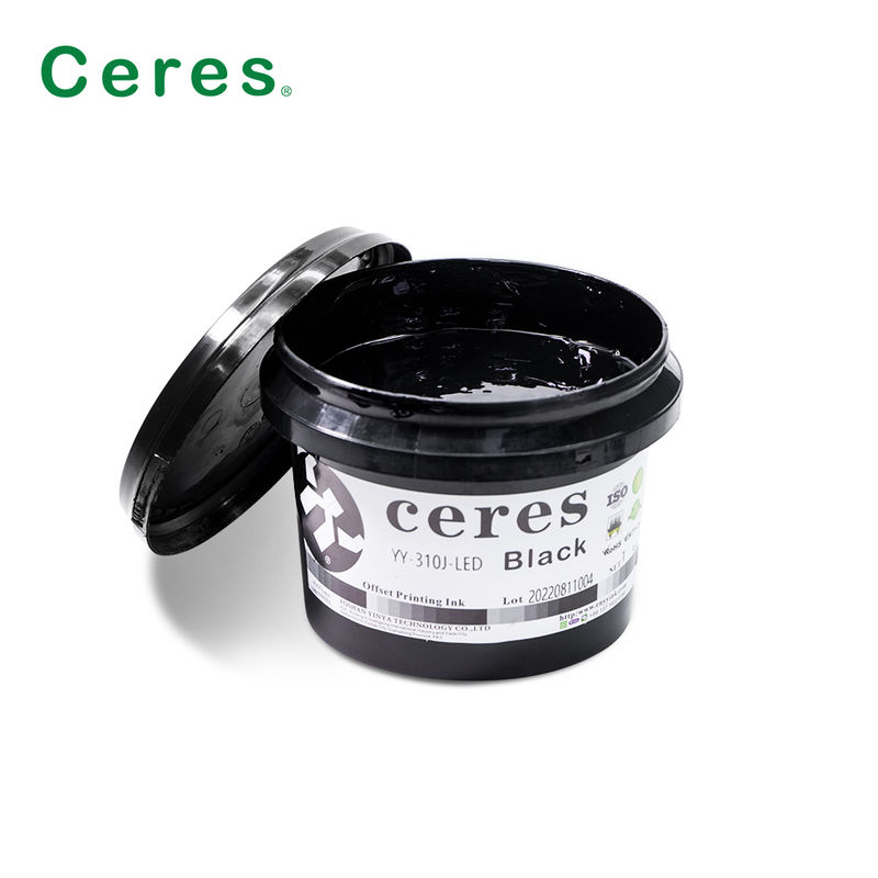 Ceres YY-310 UV LED Offset Mürekkep 100 ~ 150um Kalınlığı ve CMYK Pantone Renkleri Yüksek Kaliteli Baskı için