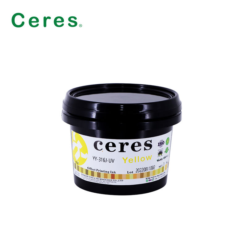 EN71-3 Yüksek Kaliteli CMYK Baskı için 1 Yıllık Geçerlilikli Sertifikalı A+ Sınıfı UV Offset Mürekkep