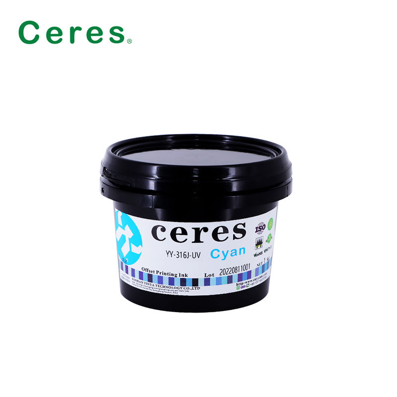 EN71-3 Yüksek Kaliteli CMYK Baskı için 1 Yıllık Geçerlilikli Sertifikalı A+ Sınıfı UV Offset Mürekkep