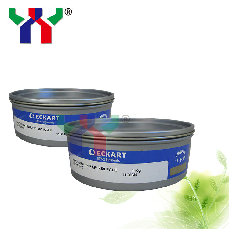 Sentetik Kağıt ve PE için 1kg/kutu Ambalajda Altın ve Gümüş UV Ofset Mürekkep