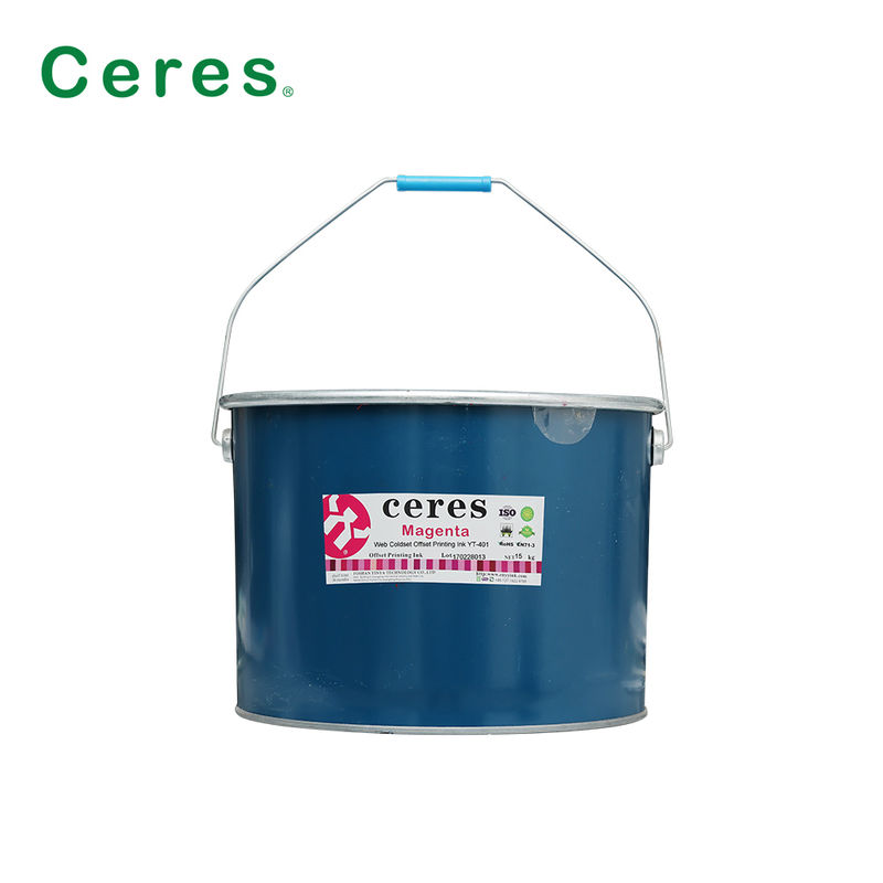 Web Coldset Offset Baskı Mürekkebi Gazete Baskı için Demir Fıçı Ambalajında Güçlü Mürekkep Transferü ile