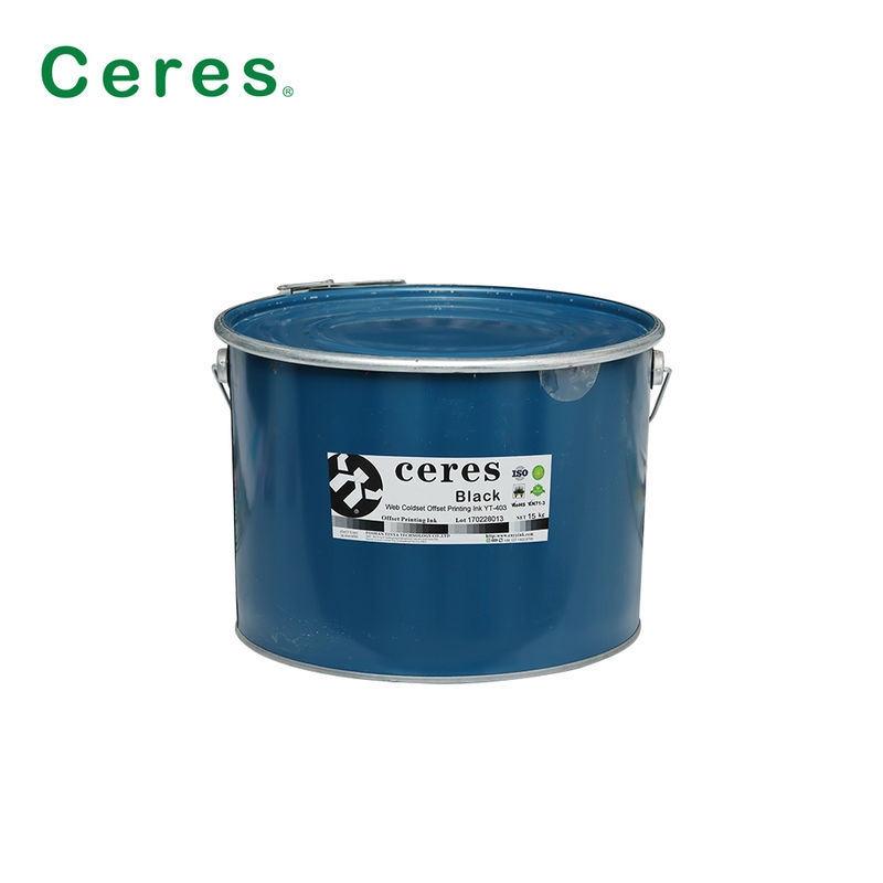 Web Coldset Offset Baskı Mürekkebi Gazete Baskı için Demir Fıçı Ambalajında Güçlü Mürekkep Transferü ile