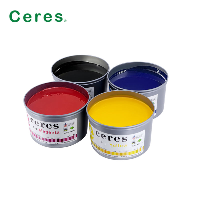 Eco-friendly Soy Oil Based Offset Printing Ink with Water and Rub Resistance for Heidelberg Speedmaster SM-52-4