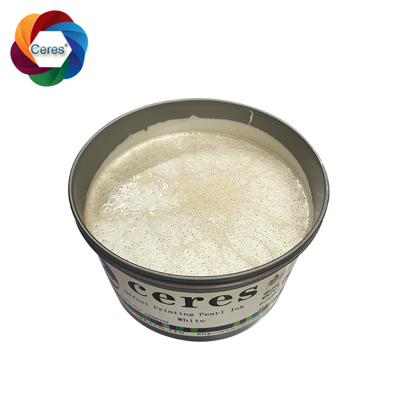 Gravure Gold Beyaz Kağıt Mürekkep 1kg Kutusu Güvenlik 3D Stereo İnci Mürekkep Offset Baskı