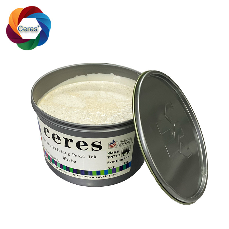 Gravure Gold Beyaz Kağıt Mürekkep 1kg Kutusu Güvenlik 3D Stereo İnci Mürekkep Offset Baskı