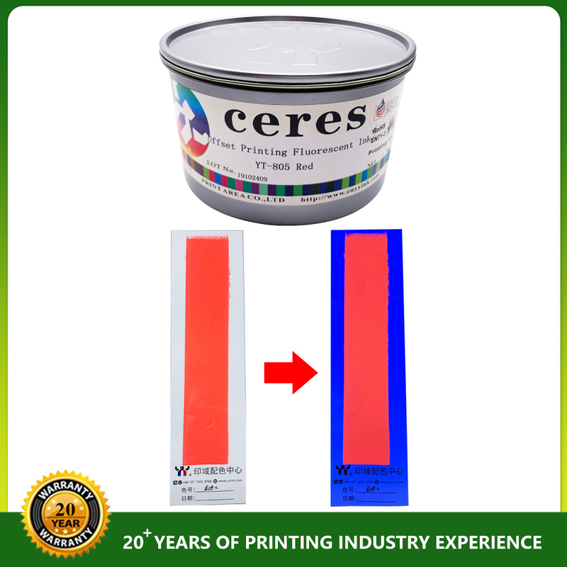 Offset UV Fluoresan Mürekkep 1kg Normal Kuru Eko Solvent Mürekkep Karton Kağıt