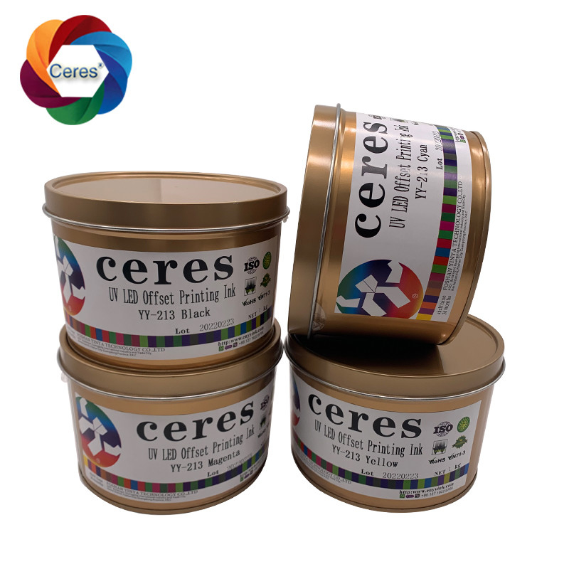 MSDS UV Offset Mürekkep Ceres 1 Kg Can Solvent Based Mürekkep YY-213 Hızlı Kurutma